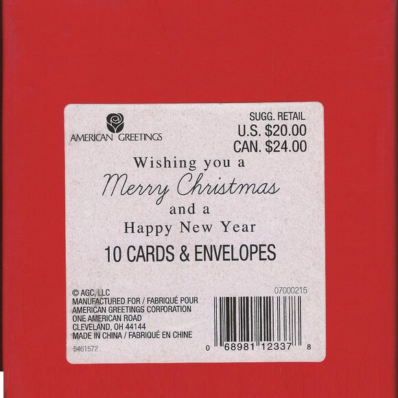 NWT American Greeting Cards Wishing You a Merry Christmas & Happy New Year - Picture 2 of 2